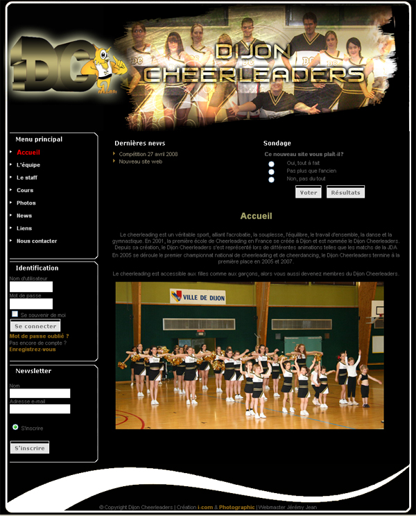 Site Internet Dijon Cheerleaders