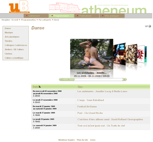 Site Internet de l'atheneum
