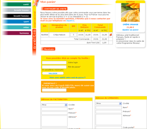 panier boutique en ligne sveltis 