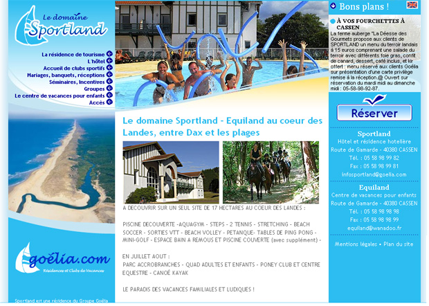 site internet sportland