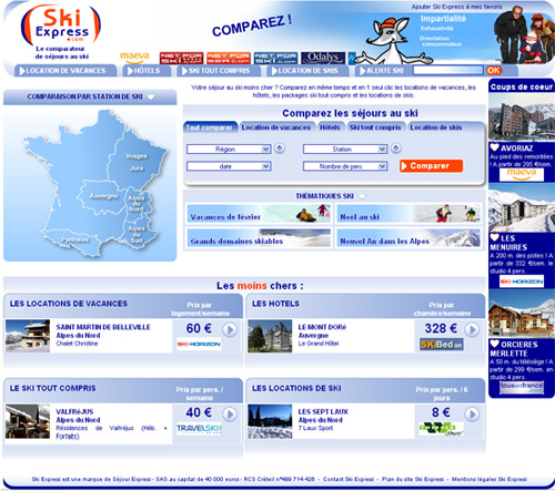 Site Internet Ski Express