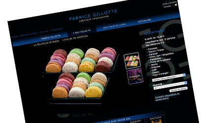 Nouveau site Web pour le chocolatier Fabrice Gillotte