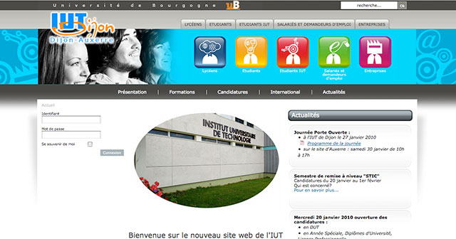 Site internet de l IUT Dijon