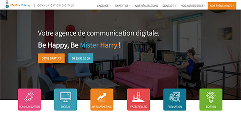 Site internet de l'agence Web Mister Harry
