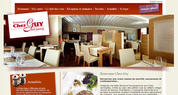 site web restaurant