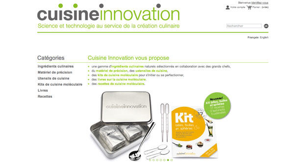 site internet cuisine innovation