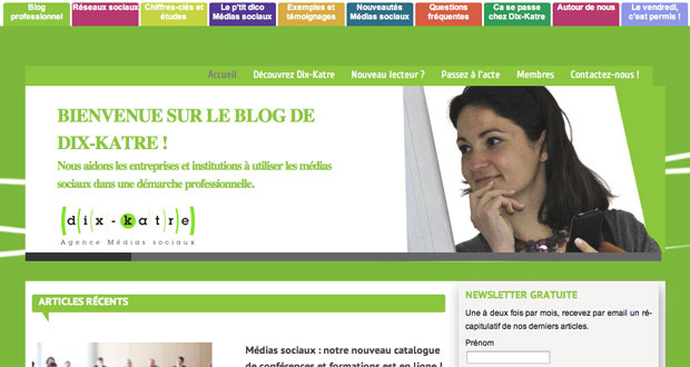 page accueil site dix katre