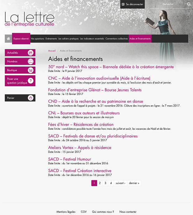 lettre entreprise culturelle internet