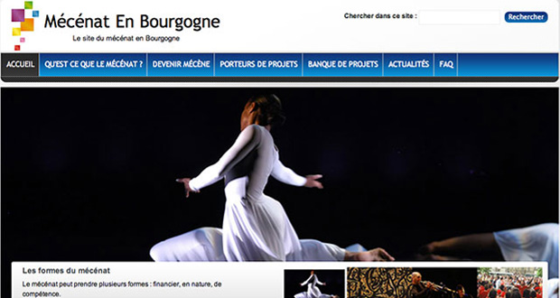 Le site Internet dédié au mécénat en Bourgogne