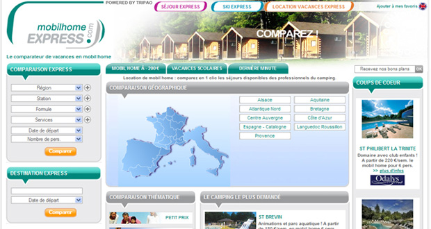 site Internet de Mobil Home Express
