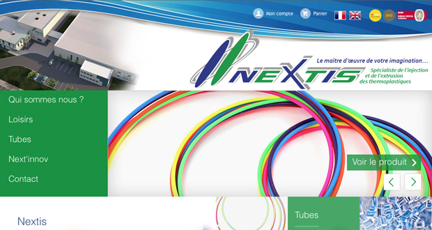 Accueil site e-commerce Nextis
