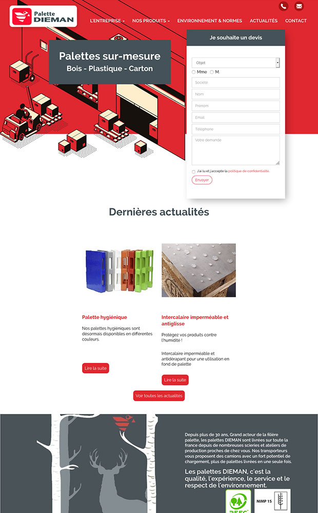 accueil internet palette dieman