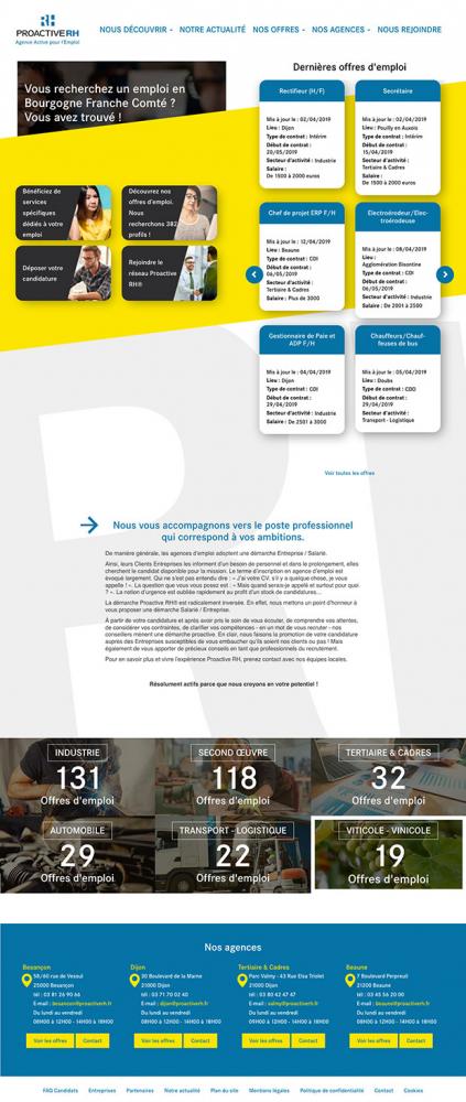 accueil site Internet proactive rh