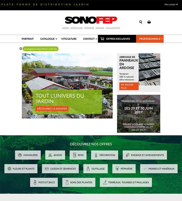 accueil site internet sonofep
