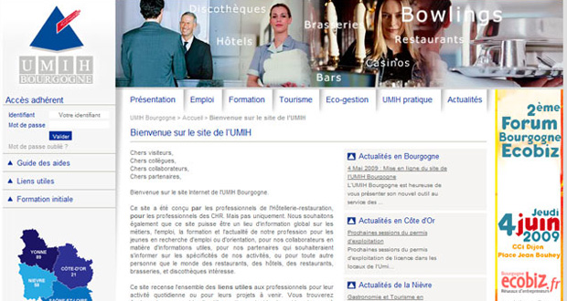 site UMIH Bourgogne