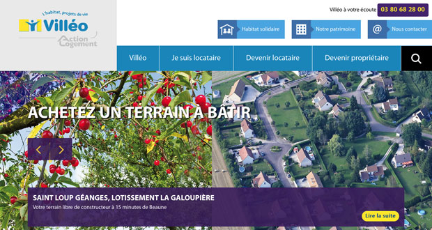 Accueil site Internet Villéo