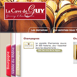 boutique de vente de vin en ligne, la Cave de Guy 