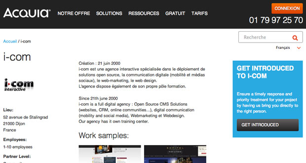 page i-com acquia