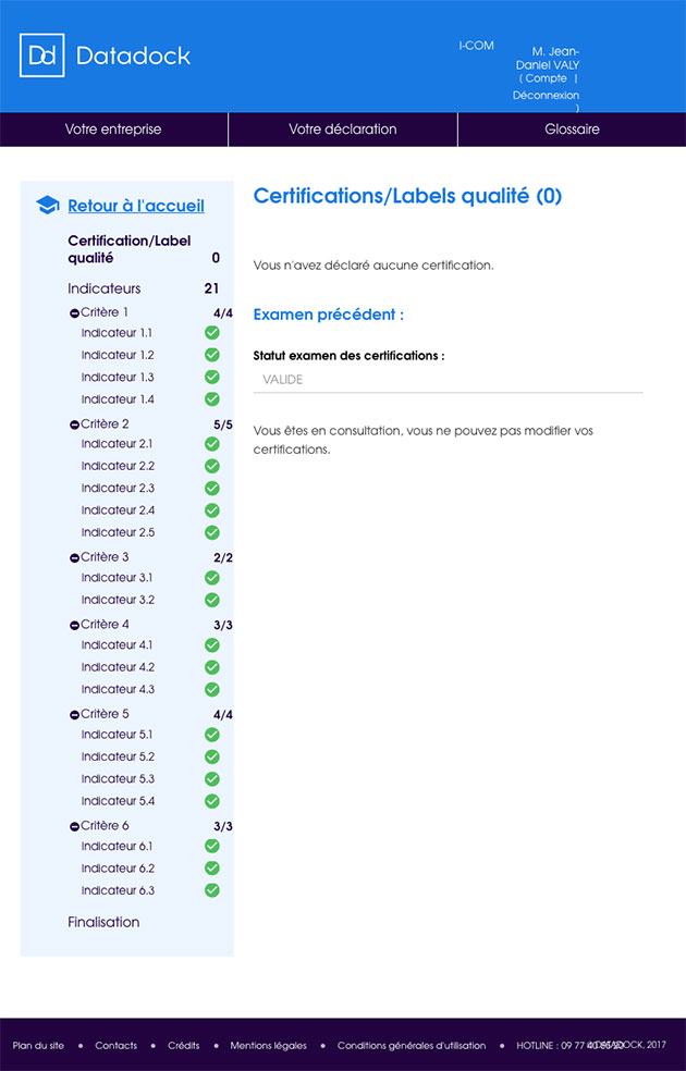 grille de notation data-dock