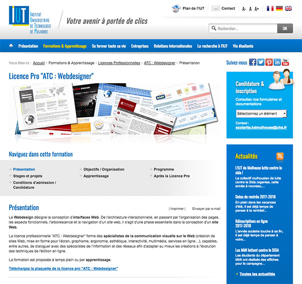 licence pro webdesigner mulhouse