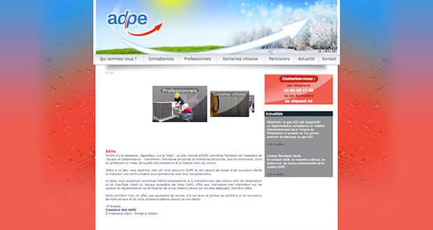 Création de site internet pour ADPE