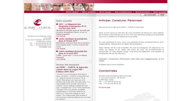 site des Avocats du Parc et Associés