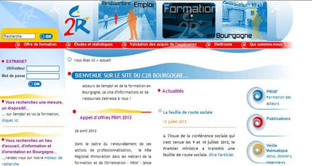 Site du C2R Bourgogne