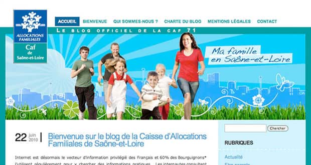 Un blog pour la CAF de Saône-et-Loire