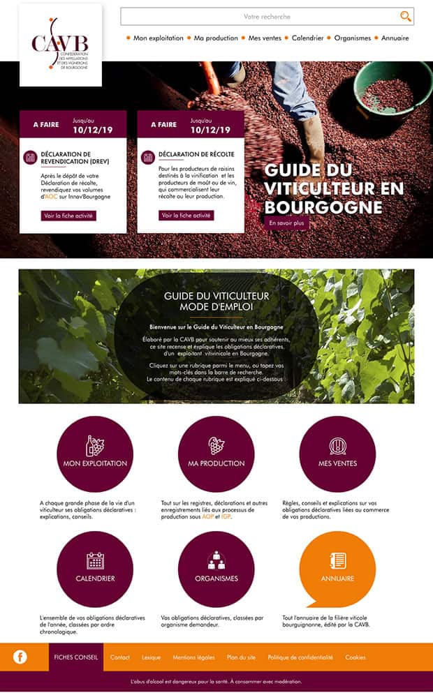 Un guide en ligne pour les viticulteurs bourguignons