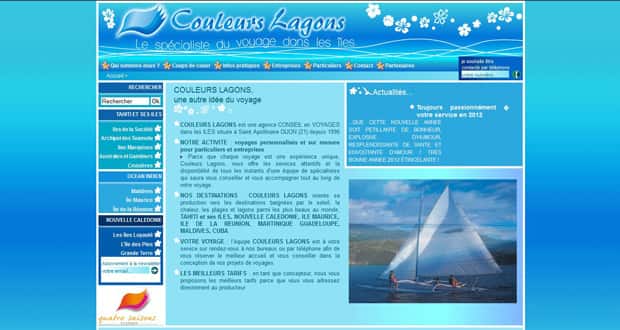 site de Couleurs Lagons