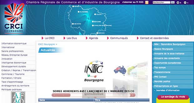 Site Internet CRCI Bourgogne