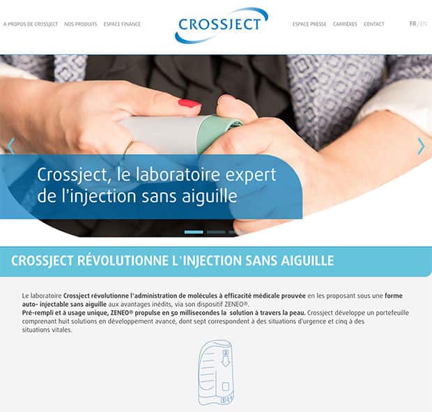 Crossject conforte sa présence Internet