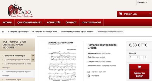Acheter une partition en ligne avec Decado…
