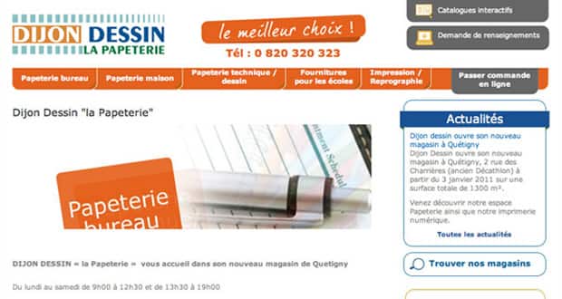 Dijon Dessin : un site Web pour le nouveau magasin