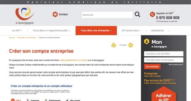 Identité visuelle et site Internet pour le GIP e-Bourgogne