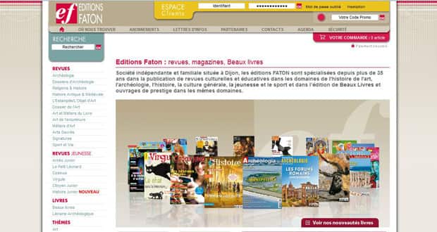 site des Éditions Faton