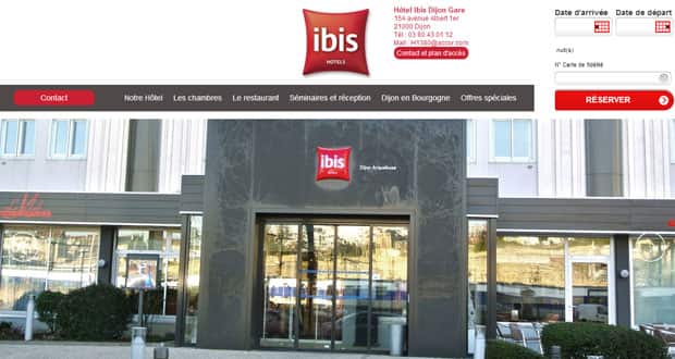 Nouveaux sites Web pour les hotels IBIS de Dijon