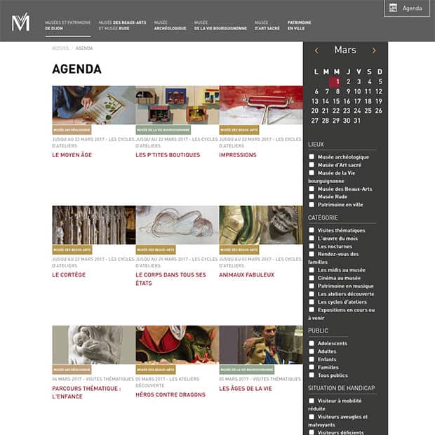 Un site Internet pour la direction des musées et du patrimoine