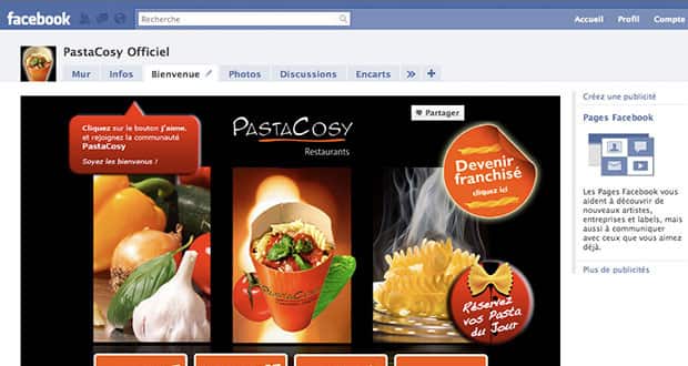 PastaCosy sur facebook