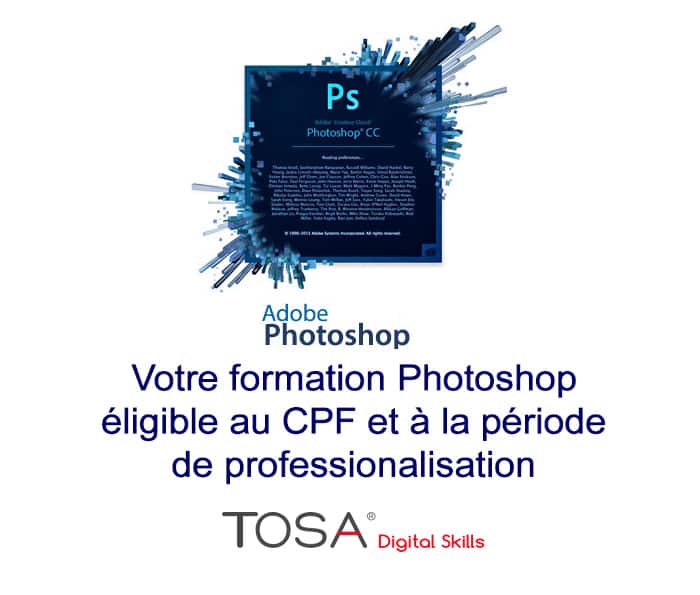 Certification TOSA pour nos formations Photoshop