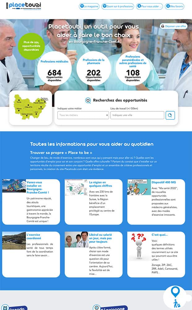 La région BFC lance la plate-forme Placetoubi avec l’Agence Régionale de Santé