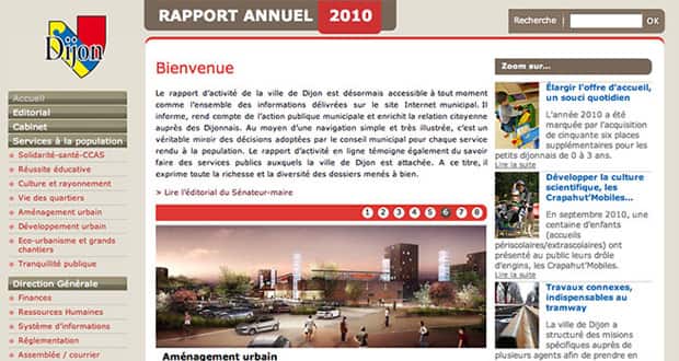 Le rapport annuel 2010 de la ville de Dijon est en ligne