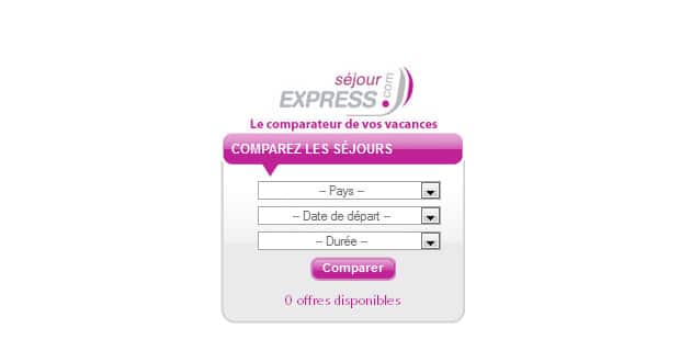 Widget Séjour Express