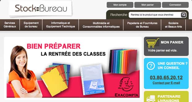 Nouveau site e-commerce pour Stock Bureau