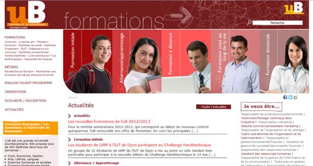 Un lifting pour le site uB Formation !