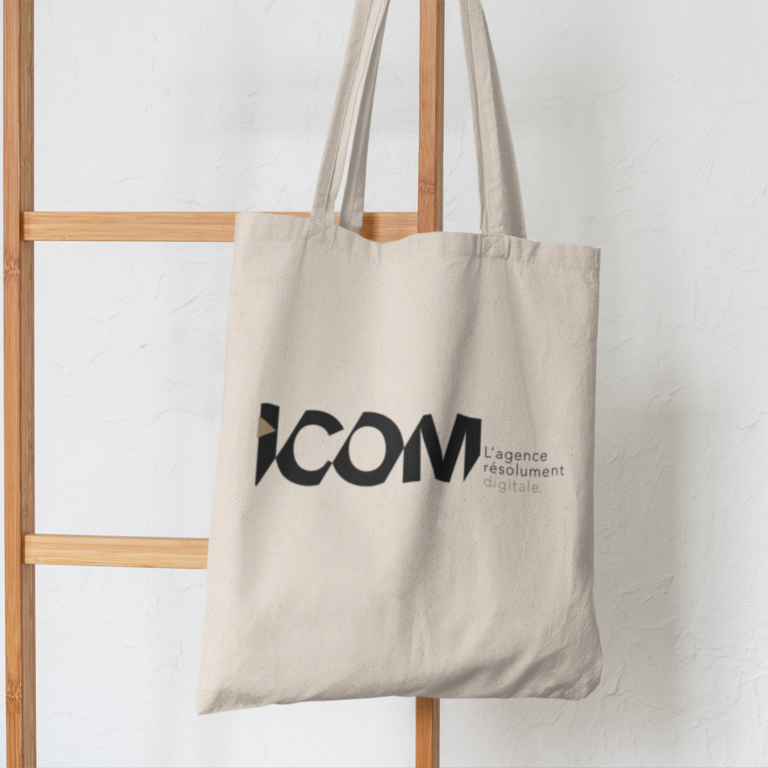 publicité par l'objet, sac i-com, tote bag