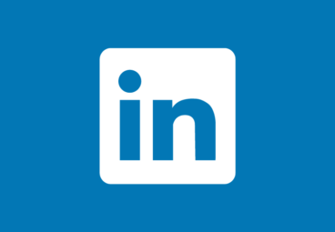 Logo Linkedin fond bleu