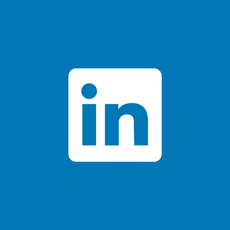 Logo Linkedin fond bleu