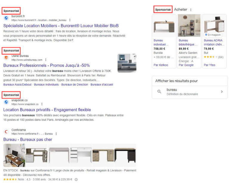 Résultats de recherche sponsorisés