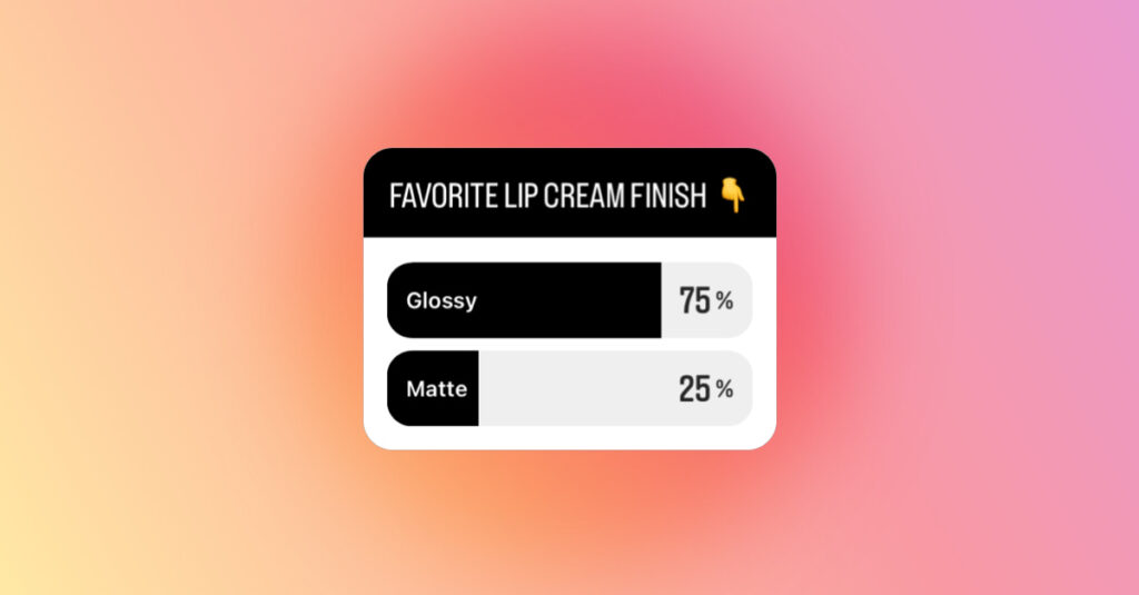 Aperçu sondage Instagram